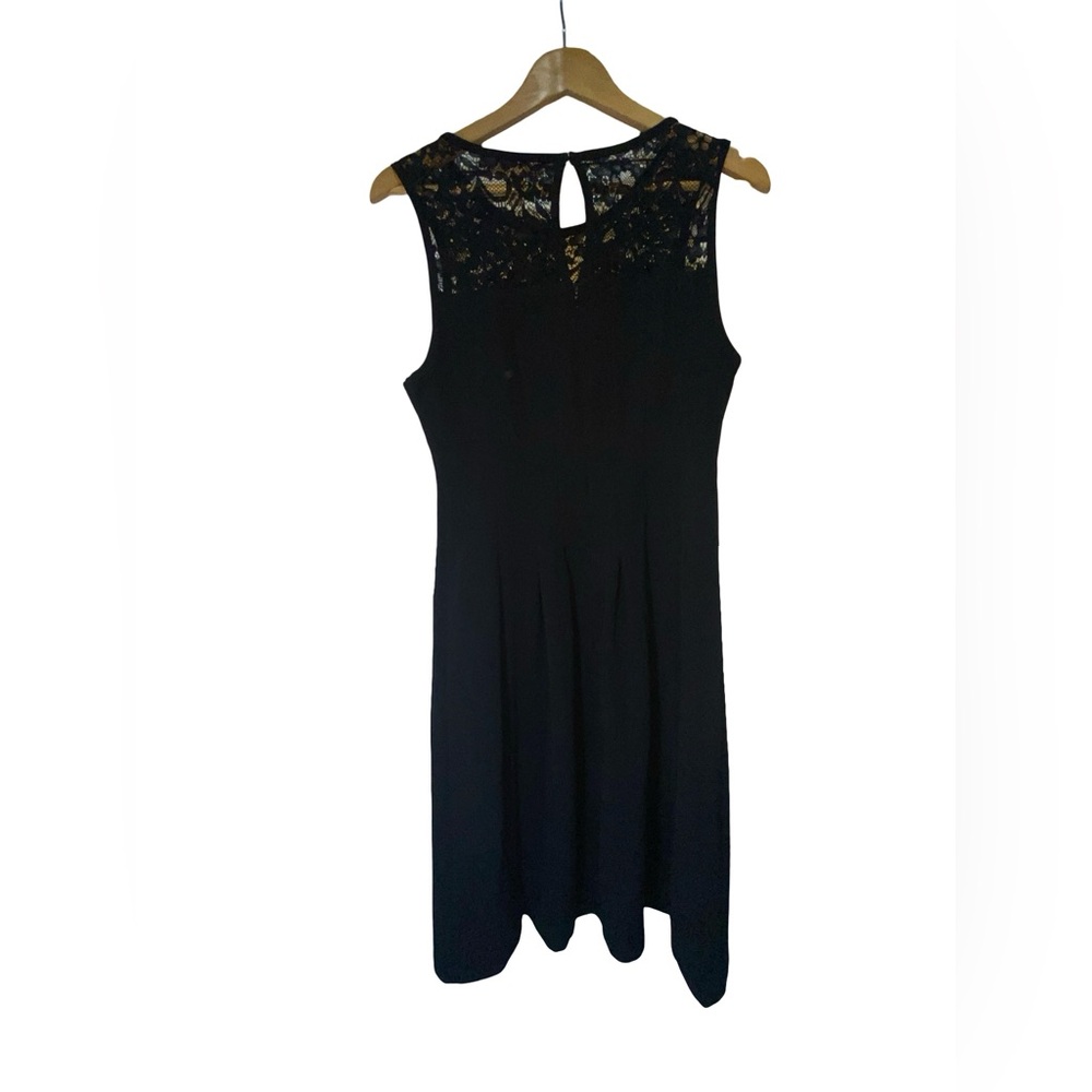 Forever 21 Black Lace‎ details sleeveless casual Midi Dress size L
